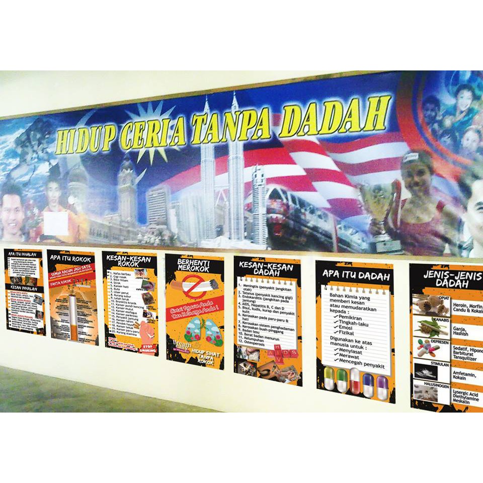 Poster Carta Kesedaran Anti Dadah Skc01 Shopee Malaysia