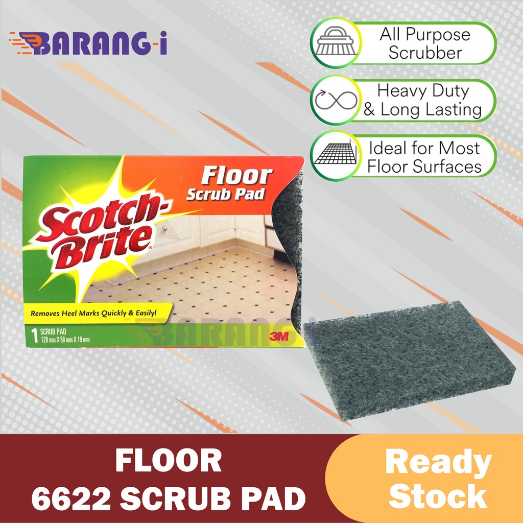 3M Scotch Brite 6622 Floor Scrub Pad Tile Vinyl Laminates Stone Brush