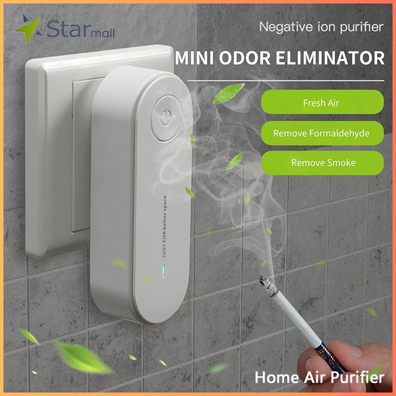 【In Stock】Mini Air Purifier Plug In Portable Deodorizer Odor Eliminator