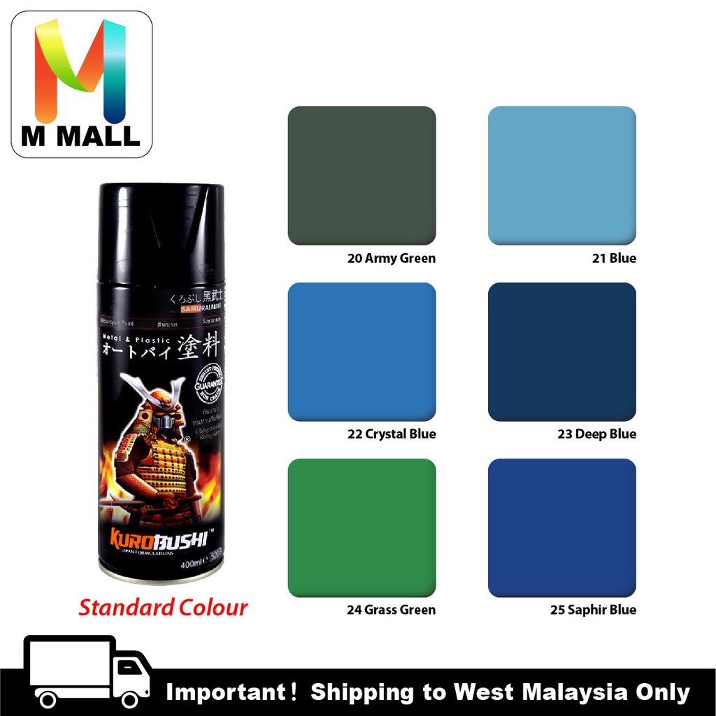 Samurai Spray Paint Standard Colour 400ml ( 20 to 38 ) Shopee Malaysia