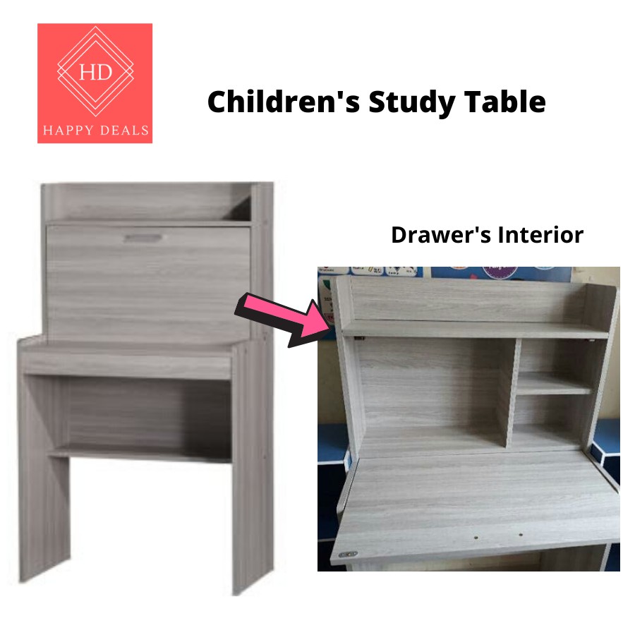 Happy Deals Premium Diy Children Meja Kanak Study Table Meja Belajar Anak Meja Bekerja 自我安装 读书桌 办公桌 木桌 Su 209