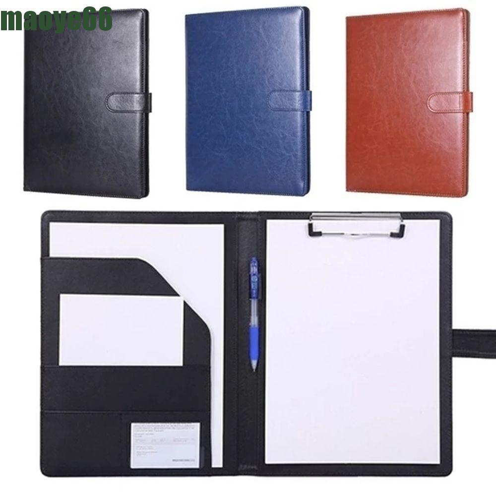 MAOYE Office Supplies Manager Clip Multifunctional A4 File Folder A4 Clipboard Folder Document Bag Filing Products Contract File Folders School Supplies Stationery PU Leather Business Folder/Multicolor