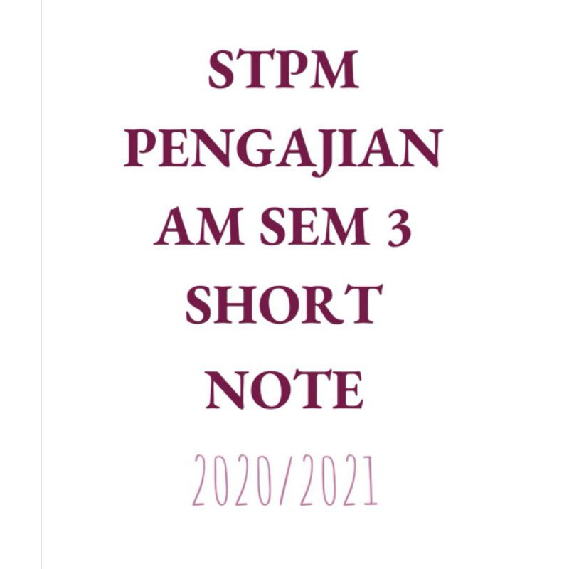 Dr Math Nota Ringkas Stpm Pengajian Am Penggal 3 Sem 3 Shopee Malaysia