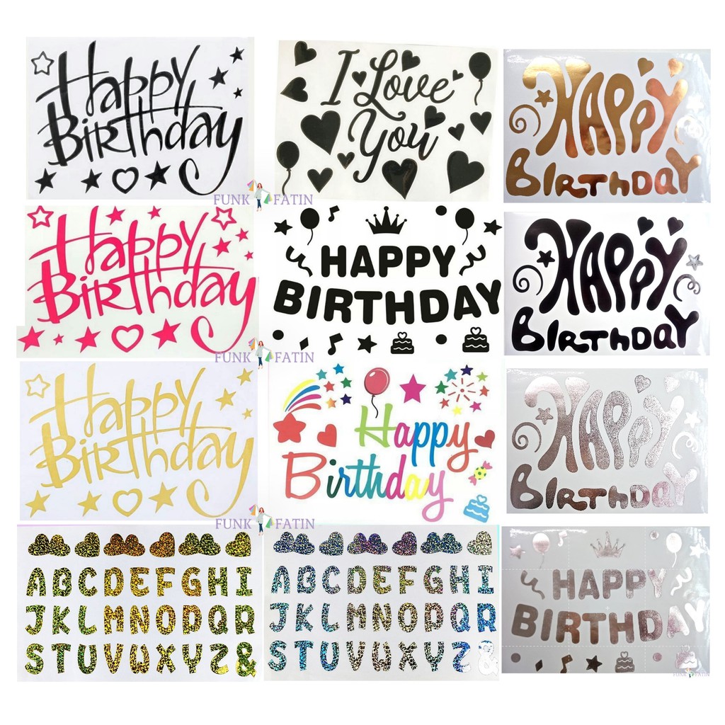 Big Sticker Belon Transparent Happy Birthday Balloon Sticker For Transparent Balloon Sticker Belon Bobo