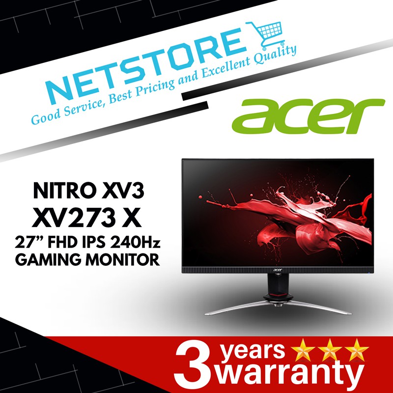 Acer Nitro Xv3 Xv273 X 27 Fhd Monitor 240hz 0 1ms Delta E 2 1920x1080 Shopee Malaysia