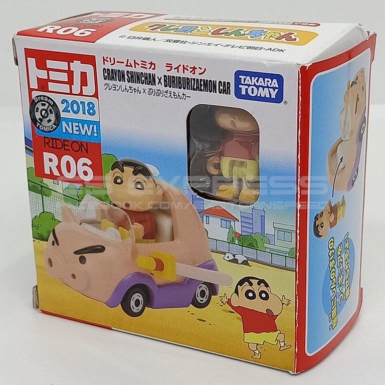 NEW Takara Tomy Tomica Ride On R06 Crayon Shinchan x Buriburizaemon Car Model 