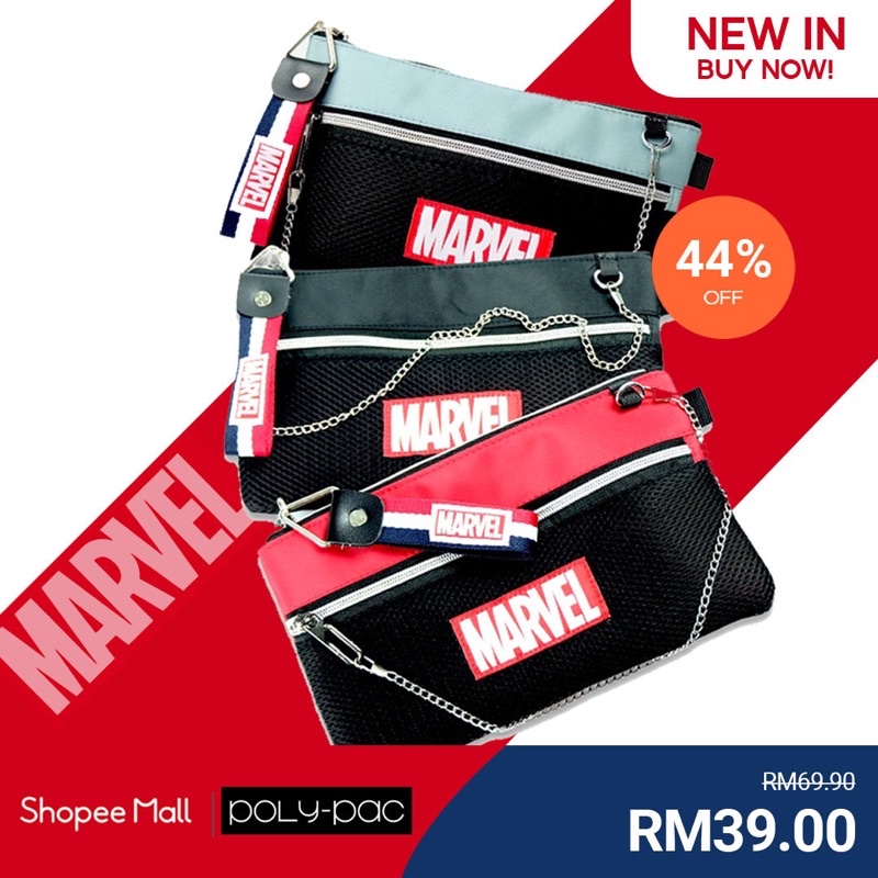 Marvel Wrist Pouch with Chain Multi Purpose Clutch Bag VAC2124 Shopee