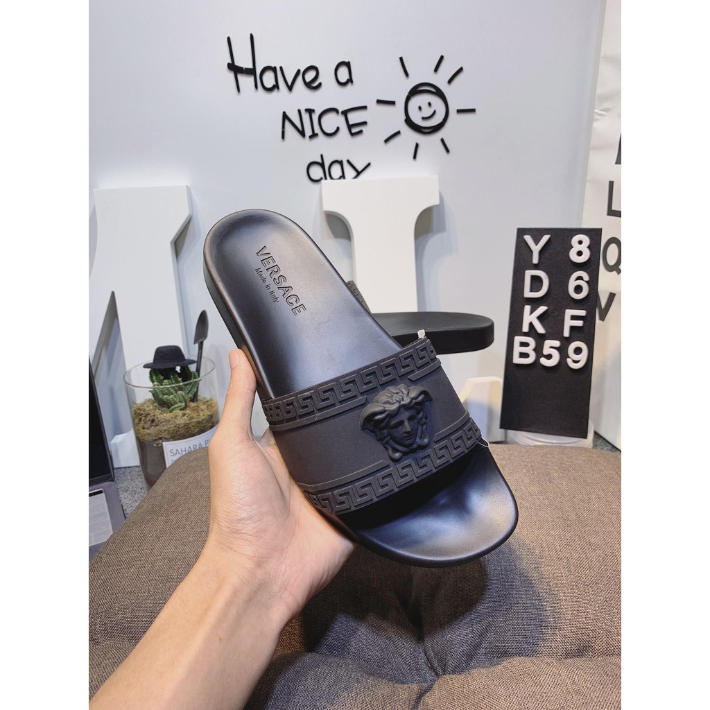 versace men's medusa slides