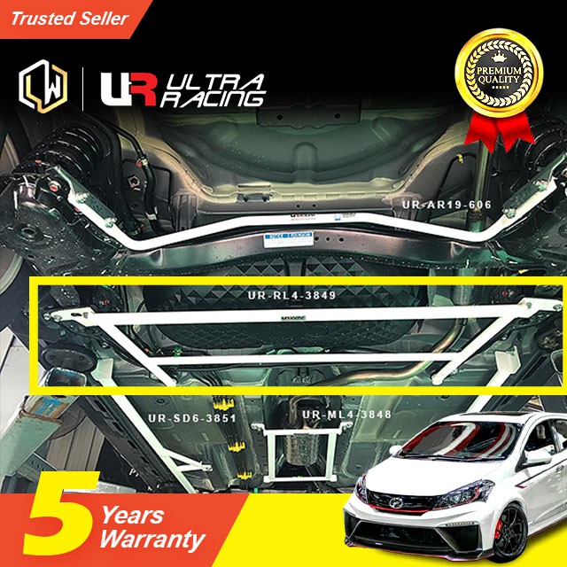 Perodua New Myvi Iconic 1 5l 2018 2020 Ultra Racing Rear Lower Bar Rl4 3849 Shopee Malaysia