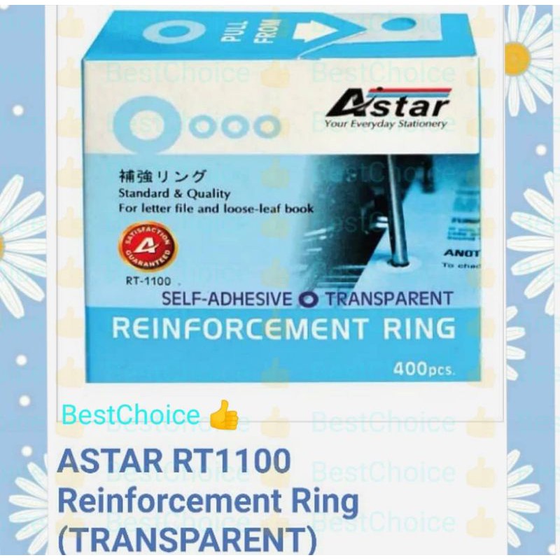 Astar Transparent Reinforcement Ring Self Adhesive 400pcs/perbox(pack ...