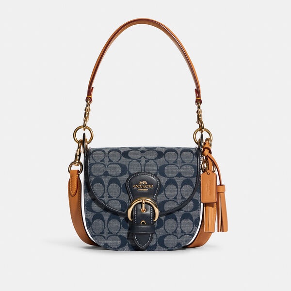 COACH KLEO DENIM SHOULDER BAG 17 (IM/DENIM MULTI) Shopee Malaysia