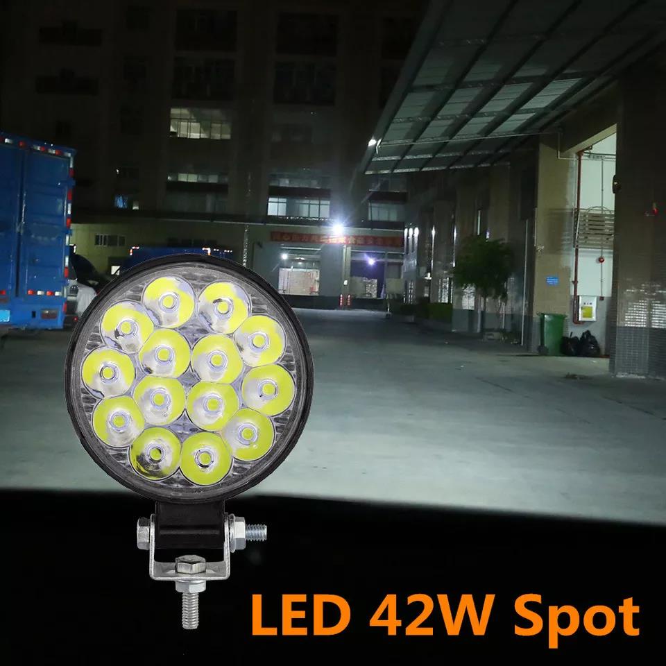 4 inch 42W 48W LED Work Light Off-road Car 4WD Truck Tractor Boat Trailer ATV SUV 12-24V Spot Flood LED Driving Light