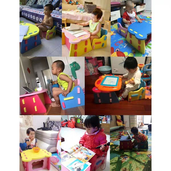 [ READY STOCK ]  Multi Part Dismantling Type Children Kid Baby Learn To Use EVA Foam Chair Table Jualan Murah Kerusi Meja