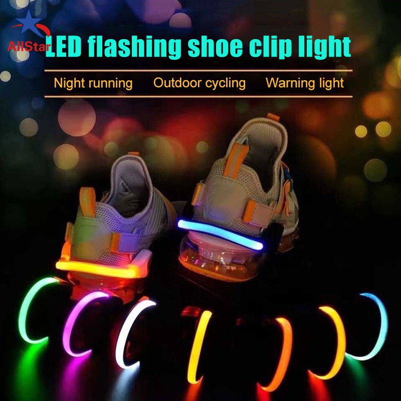 Outdoor Running Light LED Luminous Shoe Clip Light Night Safety Warning