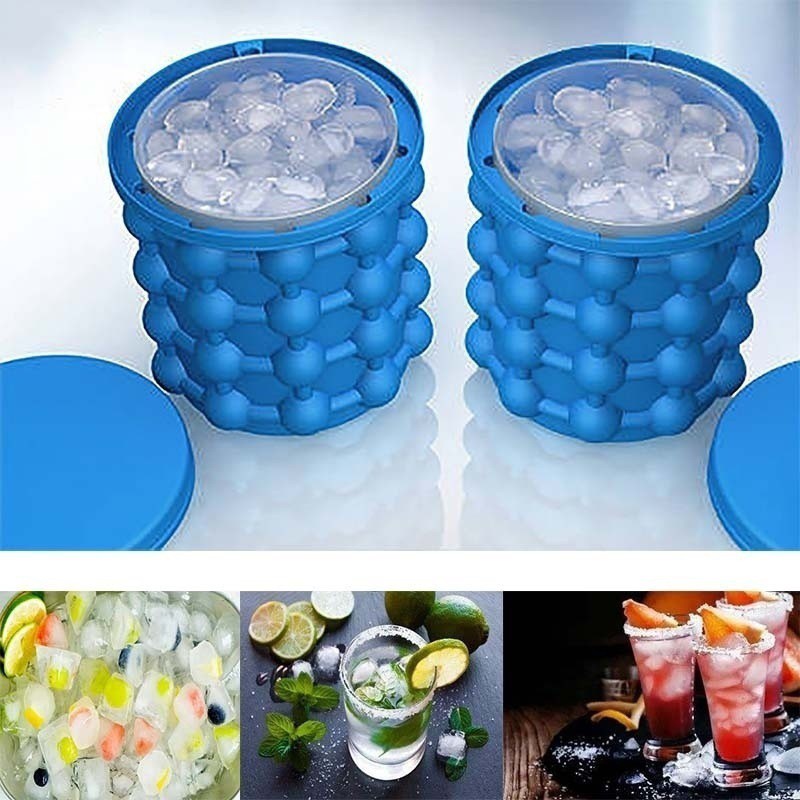 2018 New Ice Cube Maker Genie Silicone ice bucket Kitchen Tools Cubes Machine Re