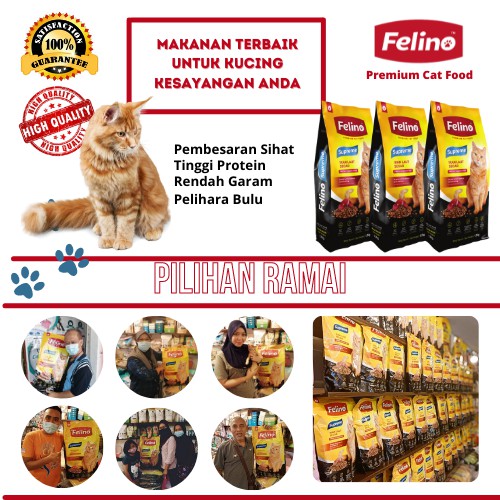 10 Kg Makanan Kucing Premium Berkualiti Berkhasiat FELINO SUPREME 