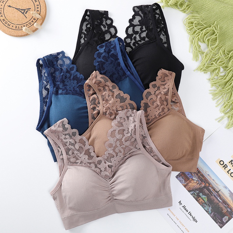 Hot-Selling Fengzhixin Lace Seamless Beautiful Back Wrapped Chest Tube Top Female No Steel Ring Anti-Glare Bra Underwear Girl