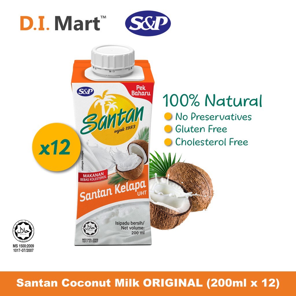 S&P Santan Coconut Milk Santan Kelapa (200ml x12) Shopee Malaysia