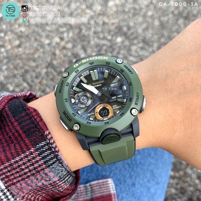 G Shock Sleek Analog Digital With Carbon Core Guard Ga 2000 Ga 2000 3a Ga 2000 3 Shopee Malaysia