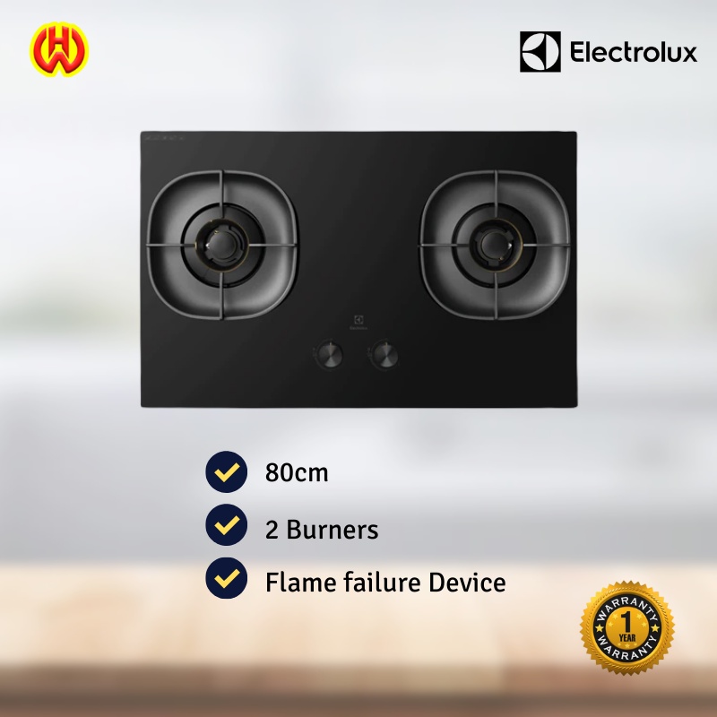 Electrolux 80cm UltimateTaste 500 Builtin Gas Hob with 2 Burners