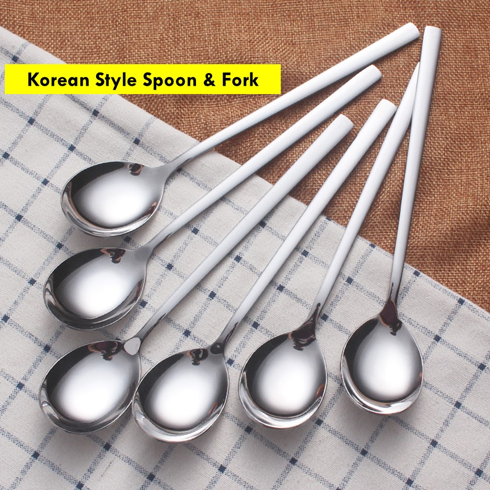 High Quality Korean Spoon Fork Style / Sudu Korea Panjang Tebal