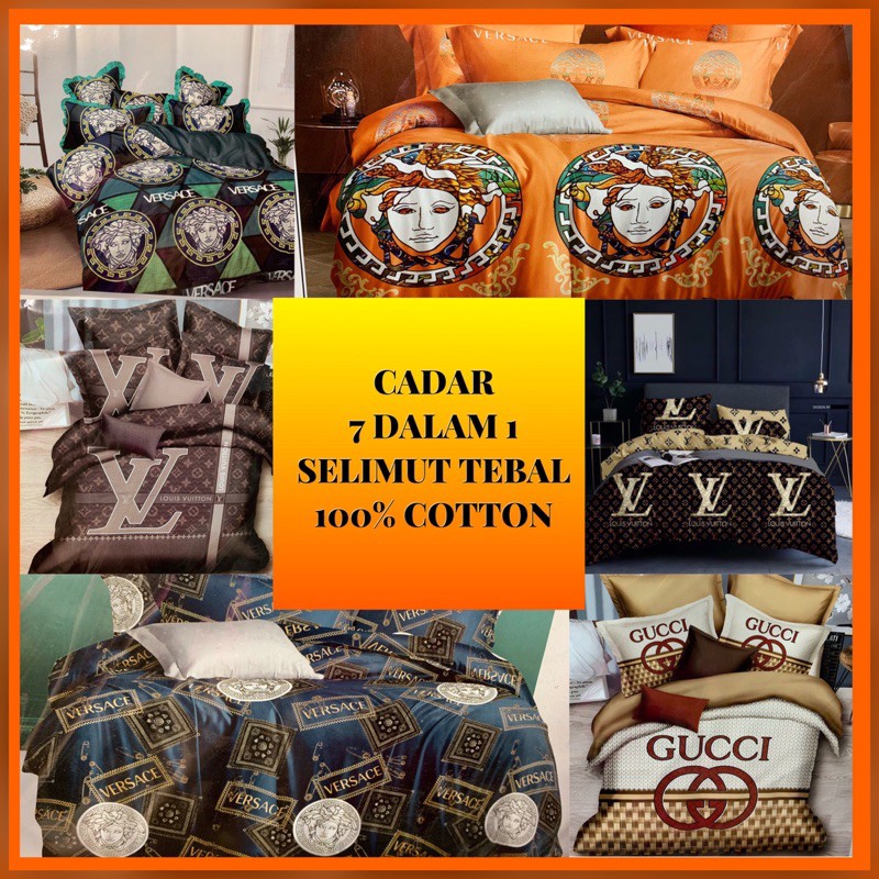 Lelong Cadar Murah Branded 7 Dalam 1 Set Comforter Shopee Malaysia