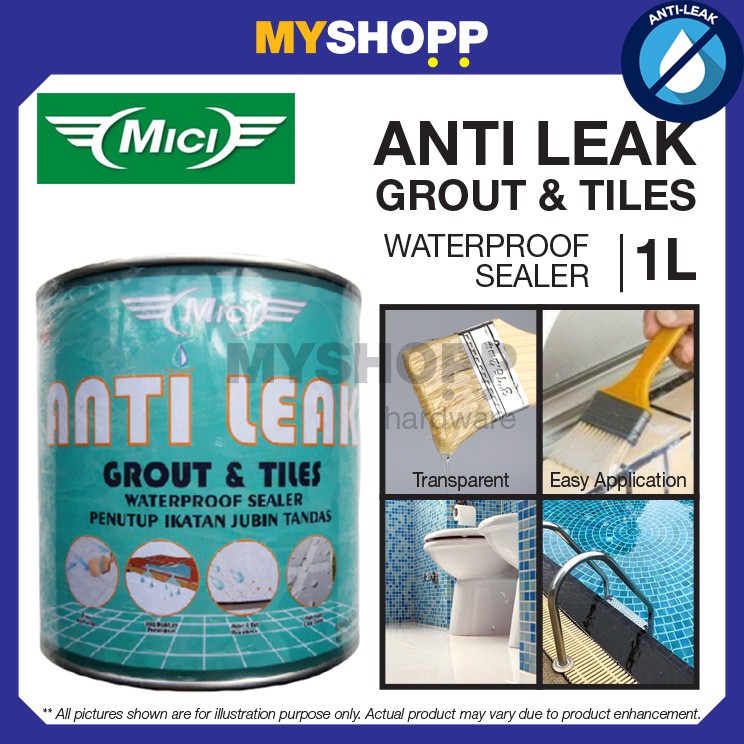 Buy Mici Anti Leak Grout & Tiles 1L waterproof sealer penutup
