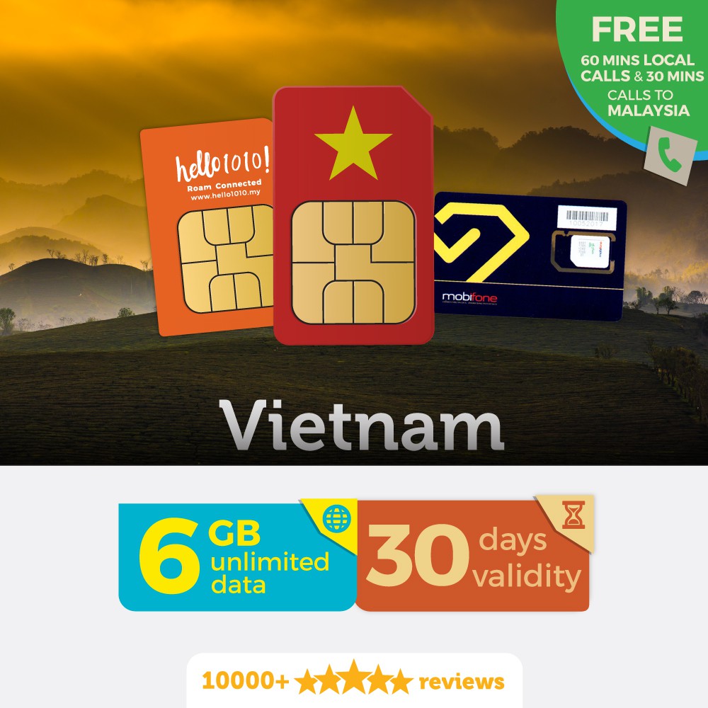 Vietnam Mobifone Travel Prepaid SIM Card Shopee Malaysia