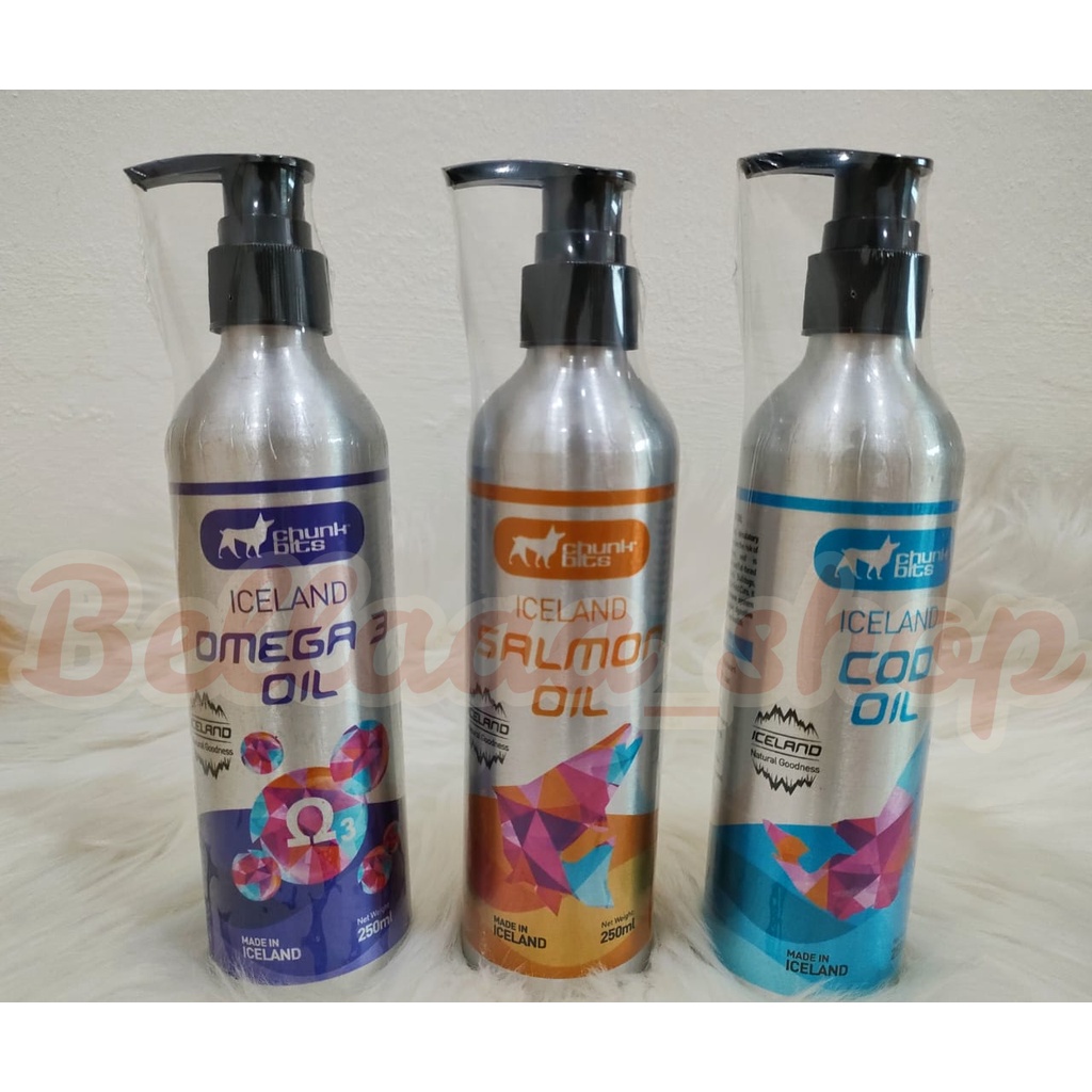 Chunkbits Iceland Salmon Oil / Cod Oil / Omega 3 Oil Supplement 250ML