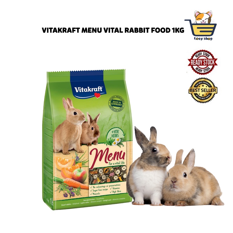 Vitakraft Menu Vital Rabbit Food 1kg Rabbit Food Rabbit Pellet Rabbit Food Pellet Makanan Rabbit