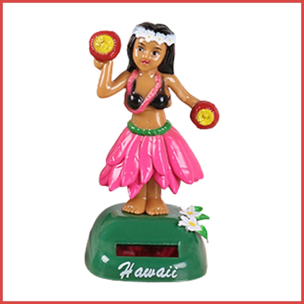 Solar Dashboard Doll Solar Dancing Figures Hawaii Girl Solar Powered