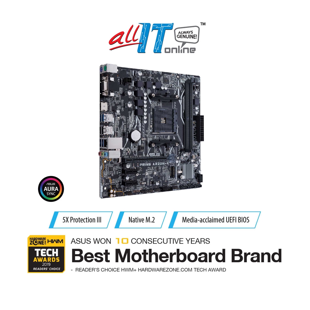 Asus Prime A320M-K AMD Motherboard | Shopee Malaysia