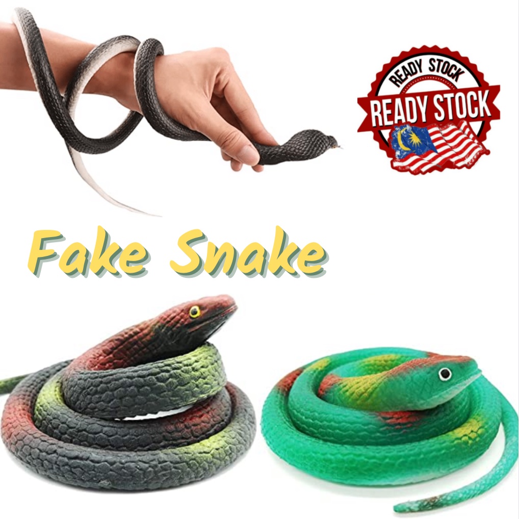 75cm Long Rubber Fake Snake Realistic Toy Prank April Fool Scary Snake ...