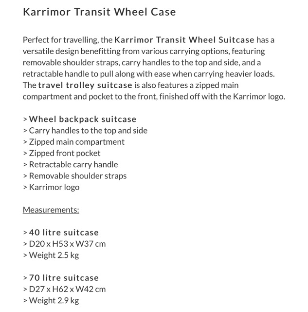 karrimor transit 40