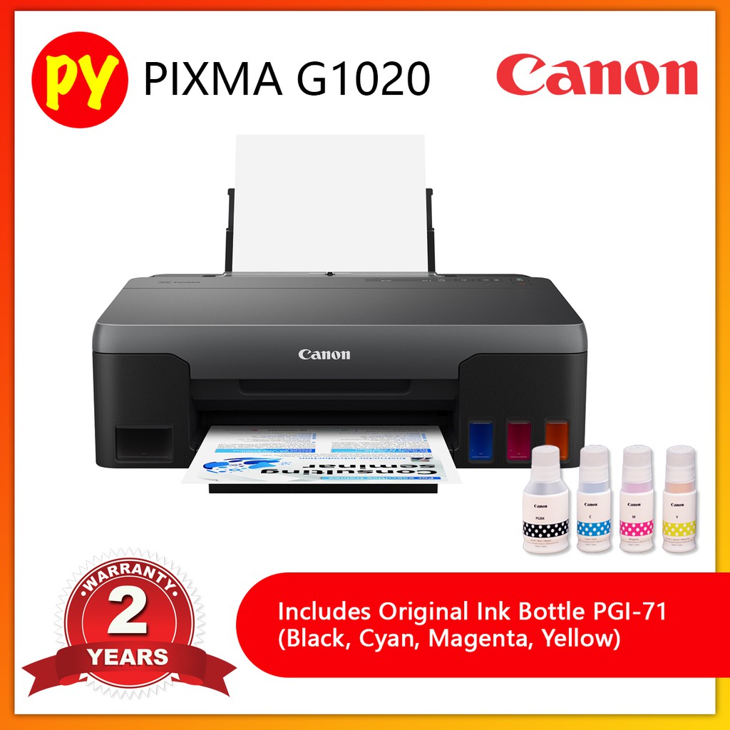 Canon Pixma G1020 G1010 Ink Tank Single Function Inkjet Printer Using Ink Gi 71 Gi 790 Refill 8409