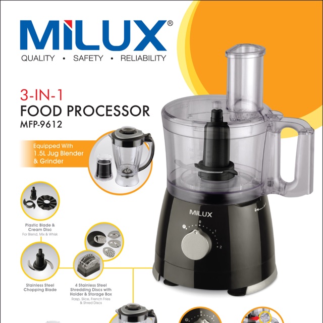 Milux Food Processor 3IN1 Shopee Malaysia