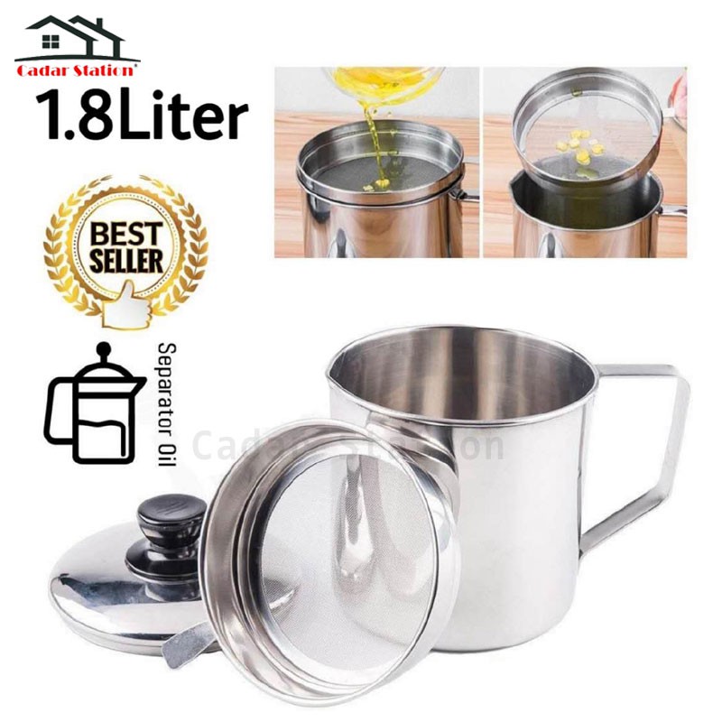 CS_1.8L Stainless Steel Filter Separator Oil Storage Pot For Kitchen ...