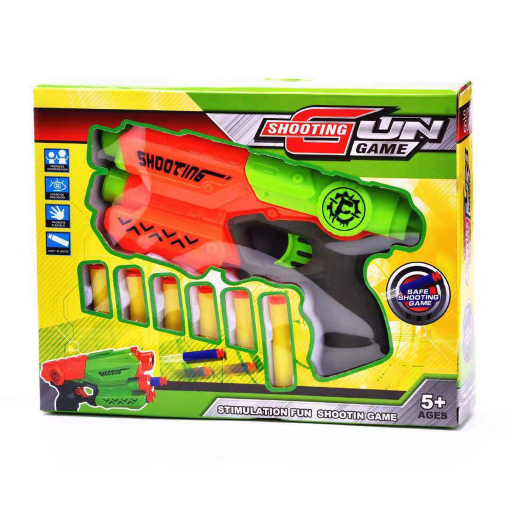 Toy Gun Stimulation Fun Shooting Gun With 6 Soft Bullet | New PGMall