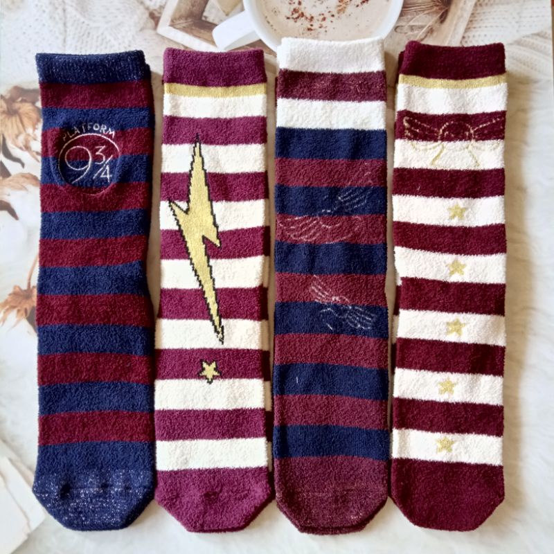 ❤️HARRY POTTER❤️ WINTER SOCKS JK Rowling Potterhead Magic Wizard Comic Cartoon HP with Anti-Slip Maternity Floor Sock