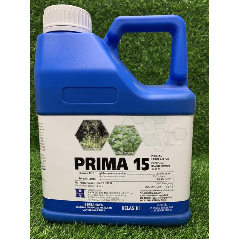 Halex Prima 15 4liter Racun Rumpai Racun Rumput Racun Padi Racun Sambau Racun Rumput Pait Racun Rumput Sambau