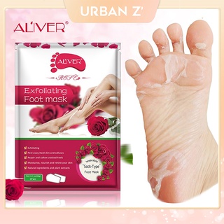 🔥READY STOCK PROMO🔥 ALIVER Foot Peel Mask Exfoliating Callus Peel Soft Feet Removes Dead Skin Foot Mask Foot Care