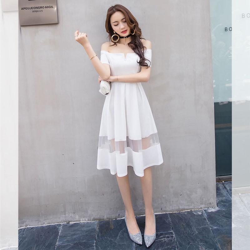 foto baju dress pendek korea di malaysia