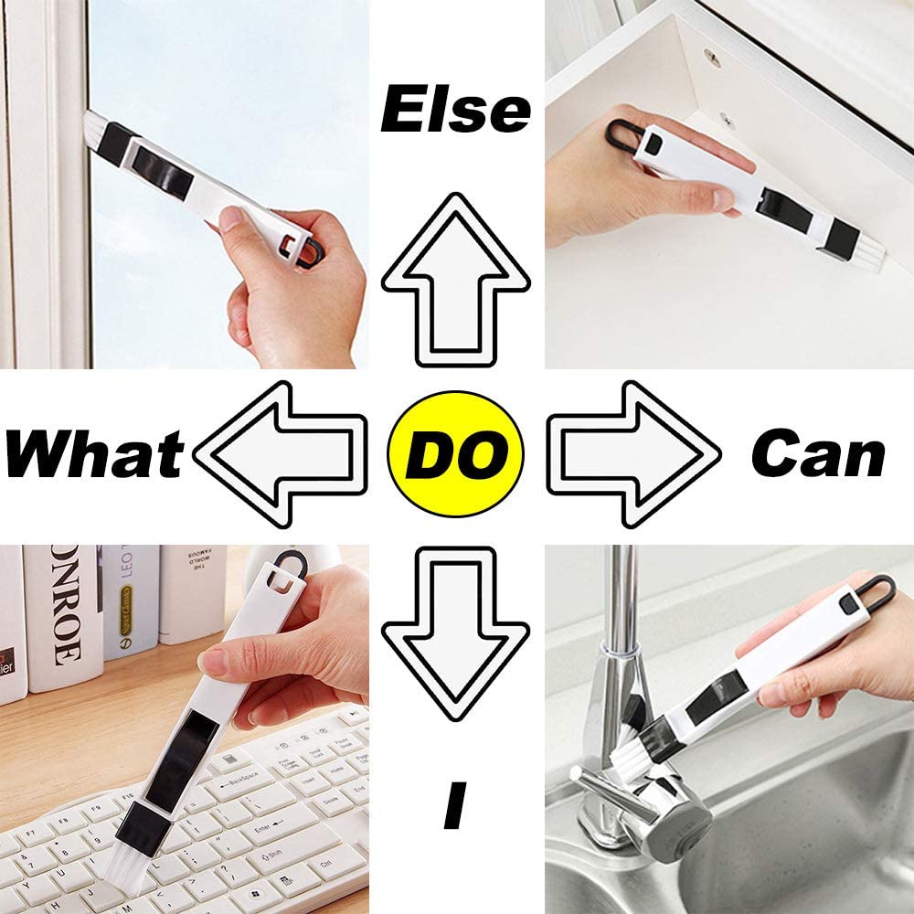 Premium Multi 10 Sen 1pc Eco-Friendly Plastic Window Screen Keyboard Cleaning Brush Dustpan (Color : Purple) - Image 2