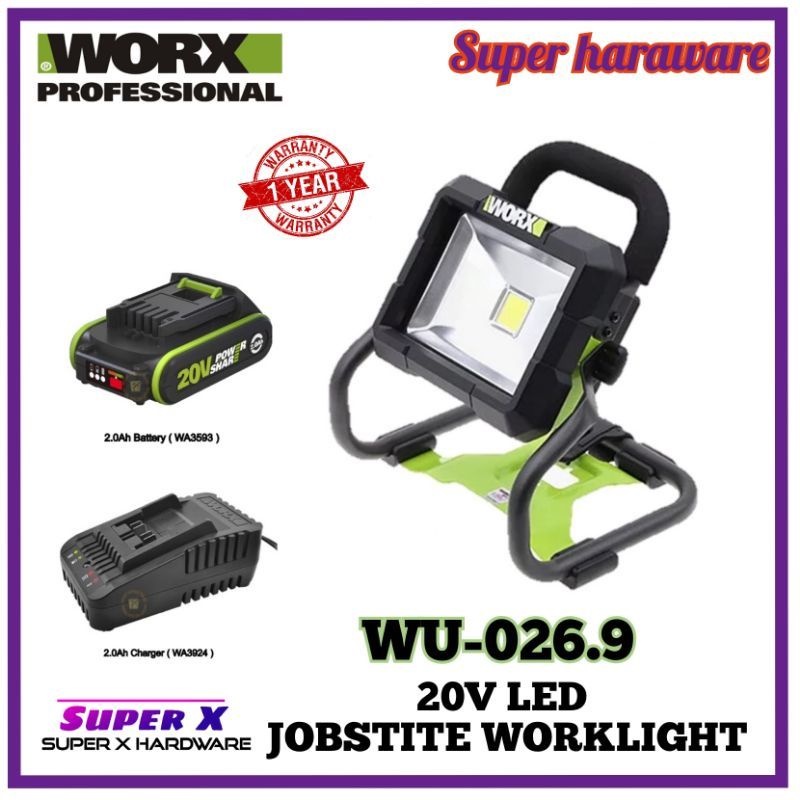 WORX WU026.9 20V Cordless LED Worksite Light / Jobsite Light WA3924