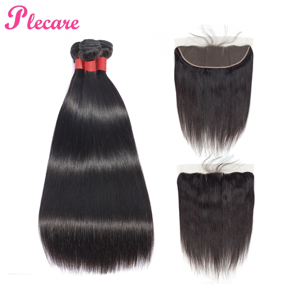 Top Quality Brazilian Hair Straight Hair 3 Bundles With Frontal