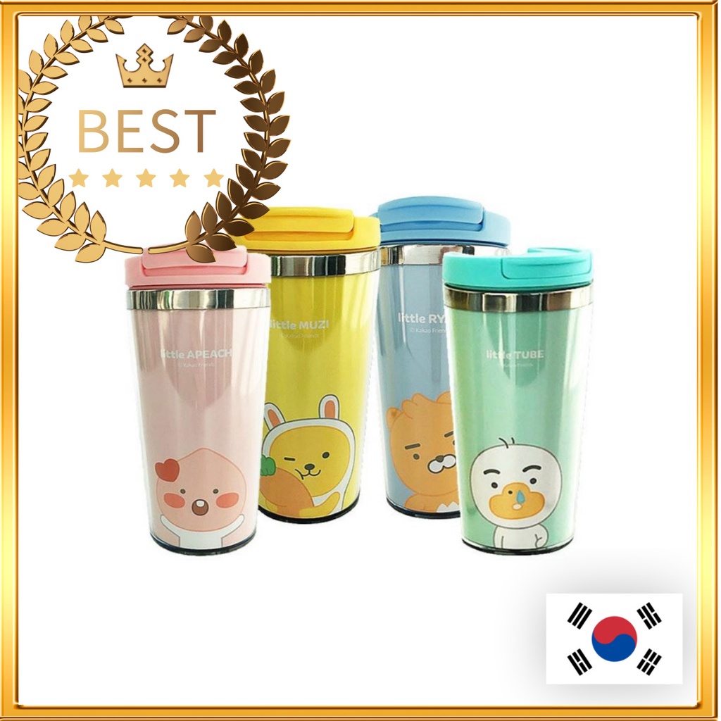 [KAKAO FRIENDS] Graphic Stainless Tumbler 400ml 4Types│RYAN,APEACH,MUZI,TUBE│Stainless Steel│Water Bottle│Stan Sten Tumbler│Kakao Bottle│Cute Characters│Thermos Thermal