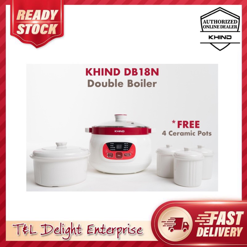 Khind 1.8L Double Boiler DB18N Shopee Malaysia