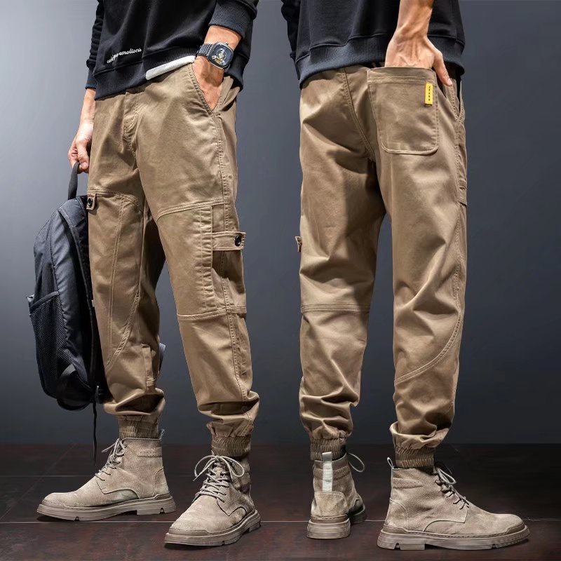 Ready Stock Men's cargo pants Cotton Summer Japanese Style Loose
