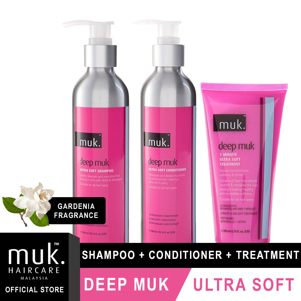 smugling Blive ved fordrejer Deep Muk Ultra Soft Set (Shampoo + Conditioner + 1 Minute Treatment) (AWARD  WINNING AUSTRALIAN HAIR CARE BRAND) | Shopee Malaysia