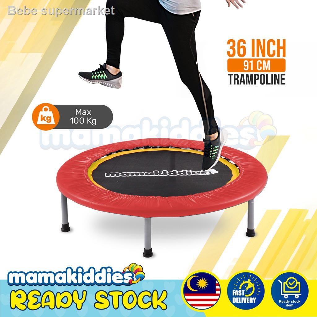 Mamakiddies 36 Inch 91cm Trampoline Kids Adult Fitness Slimming Jumping Bouncer Red Shopee Malaysia